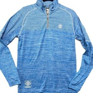 American Fighter 1/4 Zip Pullover Shirt Premium Athletics Buckle Mens S MMA Blue